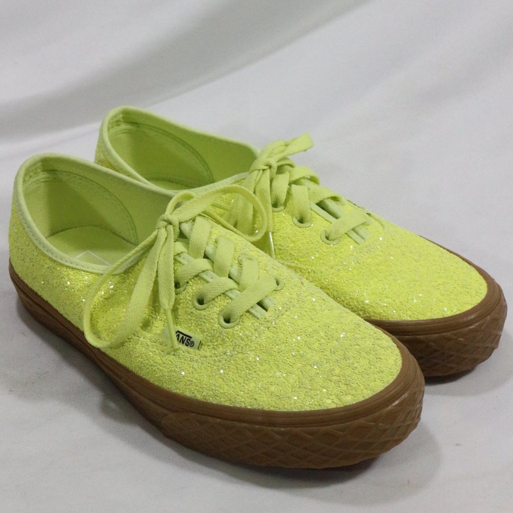 VANS Ice Cream Glitter Yellow Skate Sneakers Sz 7 US Wmn 5.5 US Men - Picture 2 of 8
